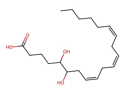 5,6-Dihydroxyeicosatrienoic acid structure