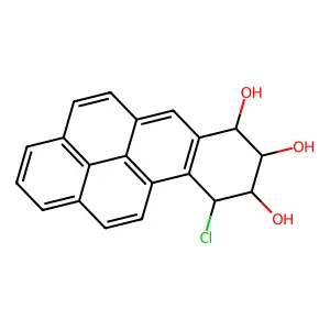 Benzo(a)pyrene-7,8,9-triol, 10-chloro-7,8,9,10-tetrahydro-, (7R,8S,9S,10S)- structure
