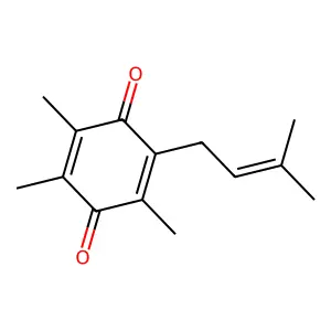 2,3,5-Trimethyl-6-(3-methyl-2-butenyl)-p-benzoquinone structure