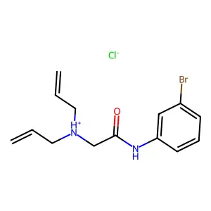 Acetanilide, 3'-bromo-2-(diallylamino)-, monohydrochloride structure