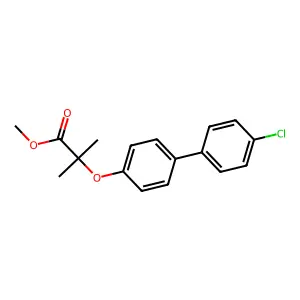 Methyl 2-((4'-chloro(1,1'-biphenyl)-4-yl)oxy)-2-methylpropanoate structure