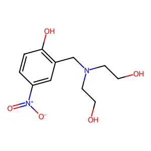 2-[[Bis(2-hydroxyethyl)amino]methyl]-4-nitrophenol structure