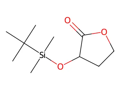 3-(tert-butyldimethylsilyloxy)dihydrofuran-2(3H)-one structure