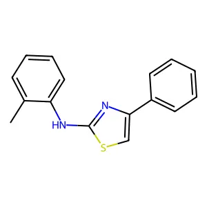 N-(2-methylphenyl)-4-phenyl-1,3-thiazol-2-amine structure
