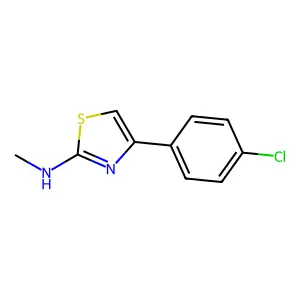 4-(4-chlorophenyl)-N-methyl-1,3-thiazol-2-amine structure
