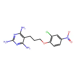 5-[3-(2-Chloro-4-nitrophenoxy)propyl]pyrimidine-2,4,6-triamine structure