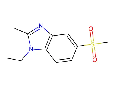 1-Ethyl-2-methyl-5-(methylsulfonyl)-benzimidazole structure