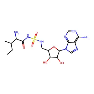 N-[Isoleucinyl]-N'-[adenosyl]-diaminosufone structure