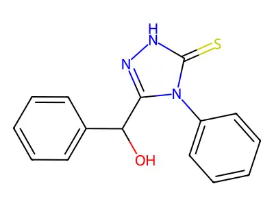2,4-Dihydro-5-(hydroxyphenylmethyl)-4-phenyl-3H-1,2,4-triazole-3-thione structure