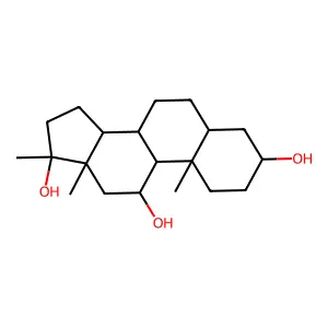 17-Methylandrostane-3,11,17-triol structure