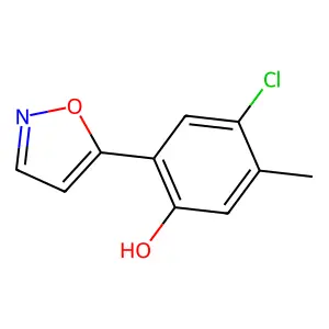 4-Chloro-2-(5-isoxazolyl)-5-methylphenol structure