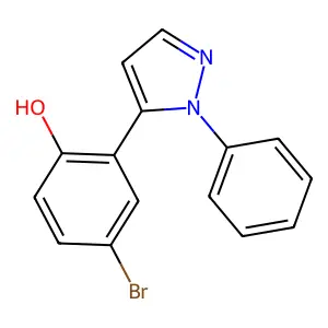 4-Bromo-2-(1-phenyl-1H-pyrazol-5-yl)phenol structure