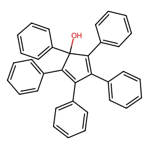 2,4-Cyclopentadien-1-ol, 1,2,3,4,5-pentaphenyl- structure