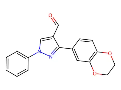 3-(2,3-Dihydro-1,4-benzodioxin-6-YL)-1-phenyl-1H-pyrazole-4-carbaldehyde structure