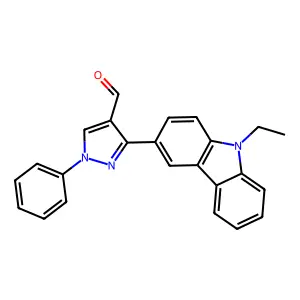 3-(9-Ethylcarbazol-3-yl)-1-phenylpyrazole-4-carbaldehyde structure