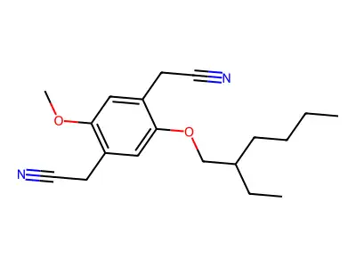2-(2-Ethylhexyloxy)-5-methoxy-1,4-benzenediacetonitrile structure