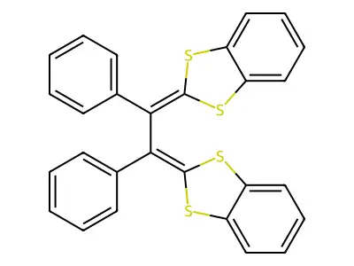 1,3-Benzodithiole, 2,2'-(1,2-diphenyl-1,2-ethanediylidene)bis- structure