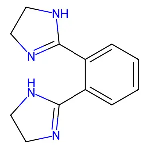 2-[2-(4,5-dihydro-1H-imidazol-2-yl)phenyl]-4,5-dihydro-1H-imidazole structure