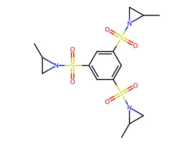 1-[3,5-Bis[(2-methylaziridin-1-yl)sulfonyl]phenyl]sulfonyl-2-methylaziridine structure