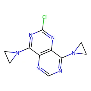 4,8-Bis(aziridin-1-yl)-2-chloropyrimido[5,4-d]pyrimidine structure