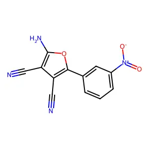 2-Amino-5-(3-nitrophenyl)furan-3,4-dicarbonitrile structure