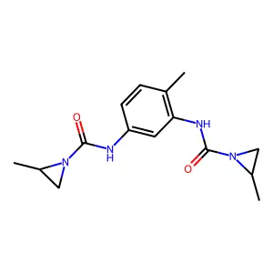 N,N'-(4-Methyl-1,3-phenylene)bis(2-methylaziridine-1-carboxamide) structure