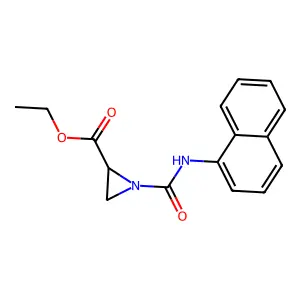 2-(Ethoxycarbonyl)-N-(naphthalen-1-yl)aziridine-1-carboximidic acid structure