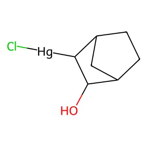 Chloro(3-hydroxybicyclo[2.2.1]heptan-2-yl)mercury structure