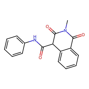 1,2,3,4-Tetrahydro-2-methyl-1,3-dioxo-4-isoquinoline carboxanilide structure