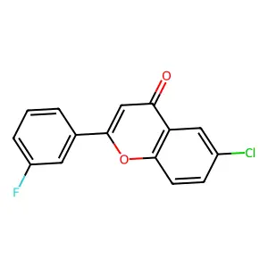 6-Chloro-2-(3-fluorophenyl)-4H-chromen-4-one structure