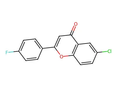 6-Chloro-2-(4-fluorophenyl)chromen-4-one structure
