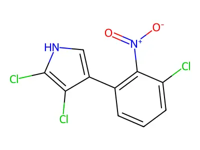 2,3-Dichloro-4-(2-nitro-3-chlorophenyl)pyrrole structure