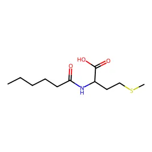 N-(1-Oxohexyl)-DL-methionine structure