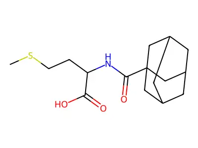 2-[(1-Adamantylcarbonyl)amino]-4-(methylthio)butanoic acid structure