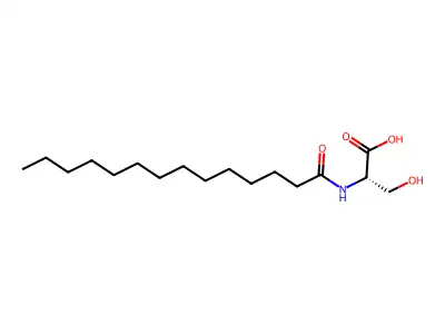 N-Myristoyl-L-serine structure