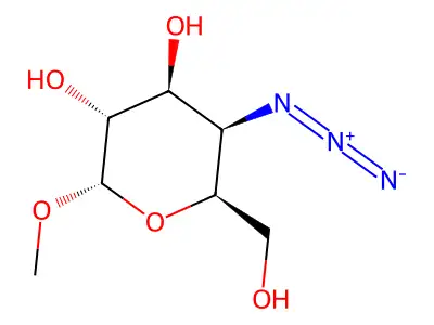 Methyl 4-azido-4-deoxyhexopyranoside structure