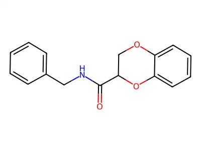 N-benzyl-2,3-dihydro-1,4-benzodioxine-2-carboxamide structure