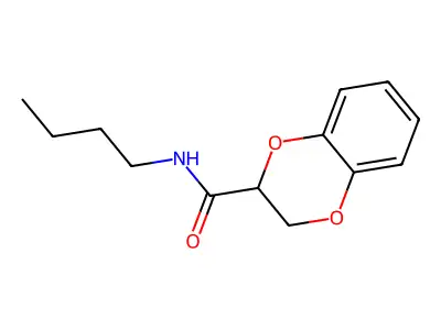 N-butyl-2,3-dihydro-1,4-benzodioxine-2-carboxamide structure