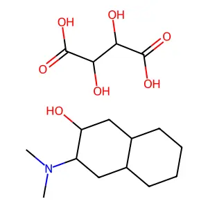 2,3-Dihydroxybutanedioic acid--3-(dimethylamino)decahydronaphthalen-2-ol (1/1) structure