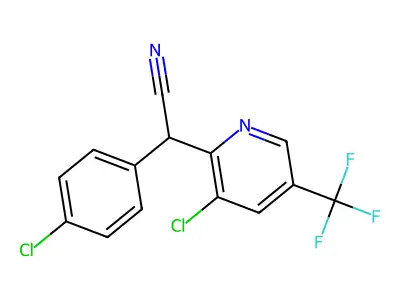 2-(4-Chlorophenyl)-2-[3-chloro-5-(trifluoromethyl)-2-pyridinyl]acetonitrile structure