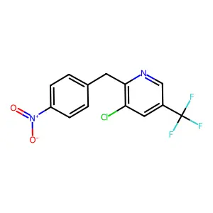 3-Chloro-2-[(4-nitrophenyl)methyl]-5-(trifluoromethyl)pyridine structure