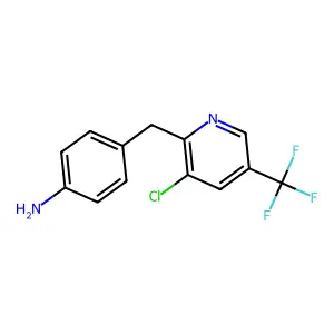4-{[3-Chloro-5-(trifluoromethyl)-2-pyridinyl]methyl}aniline structure