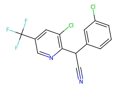2-(3-Chlorophenyl)-2-[3-chloro-5-(trifluoromethyl)-2-pyridinyl]acetonitrile structure