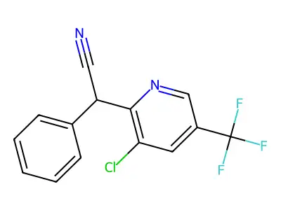 2-[3-Chloro-5-(trifluoromethyl)-2-pyridinyl]-2-phenylacetonitrile structure