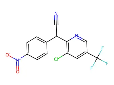 2-[3-Chloro-5-(trifluoromethyl)-2-pyridinyl]-2-(4-nitrophenyl)acetonitrile structure