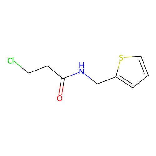 3-chloro-N-(thiophen-2-ylmethyl)propanamide structure
