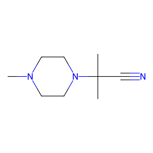 2-Methyl-2-(4-methylpiperazin-1-yl)propanenitrile structure