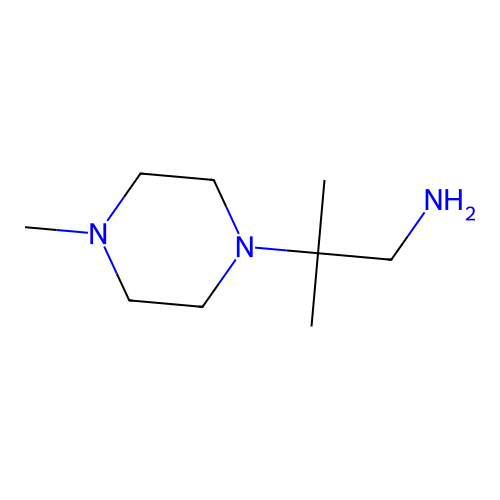 2-Methyl-2-(4-methylpiperazin-1-yl)propan-1-amine structure