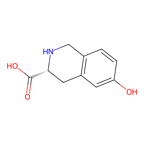 (3R)-6-hydroxy-1,2,3,4-tetrahydroisoquinoline-3-carboxylic acid structure