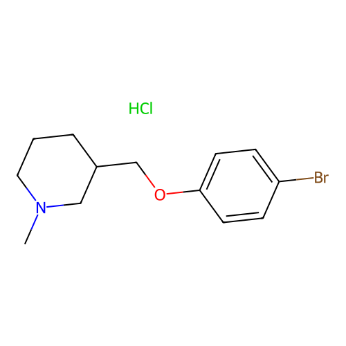 3-[(4-Bromophenoxy)methyl]-1-methylpiperidine;hydrochloride structure